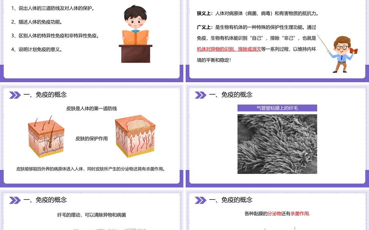部编版八年级生物下册免疫与计划免疫课件PPT模板