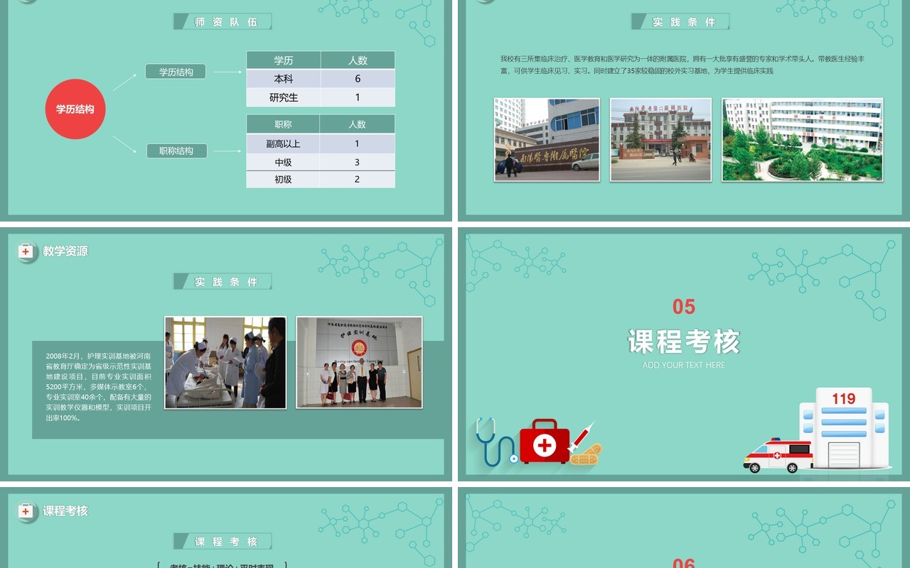 急危重症护理医院用说课PPT模板