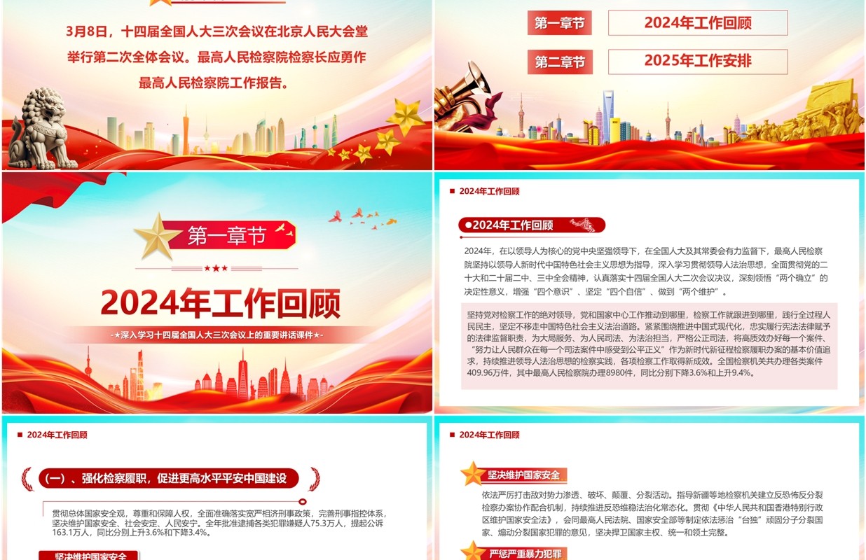 2025最高人民检察院工作报告PPT模板