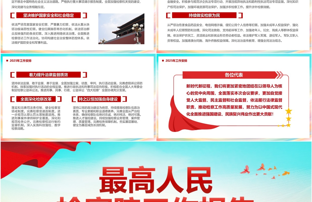 2025最高人民检察院工作报告PPT模板