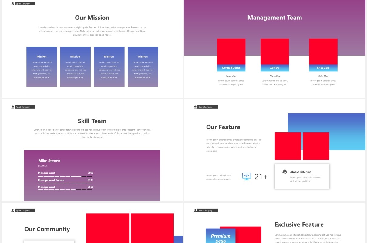 商业项目启动登录PPT图片排版设计素材Startup Landing Page Powerpoint Template