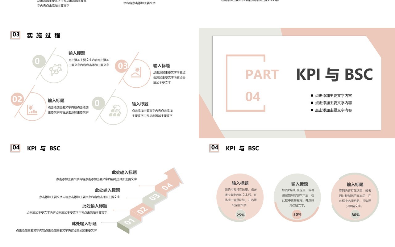 简约商务风企业部门业绩考核培训通用PPT模板