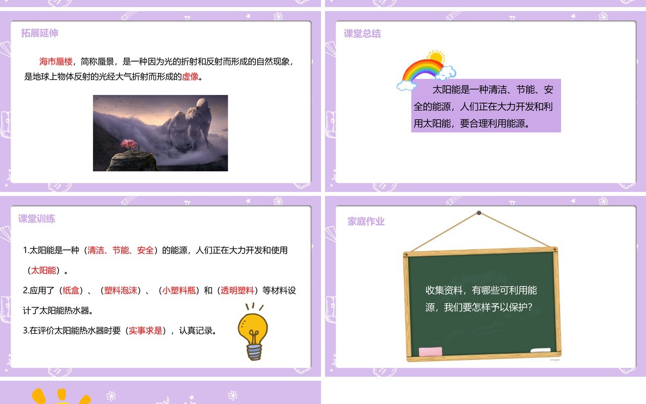 部编版五年级科学上册评价我们的太阳能热水器PPT模板
