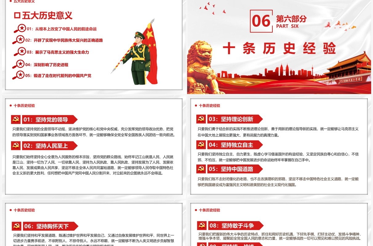 红色党政风第三个历史决议学什么怎么学PPT模板