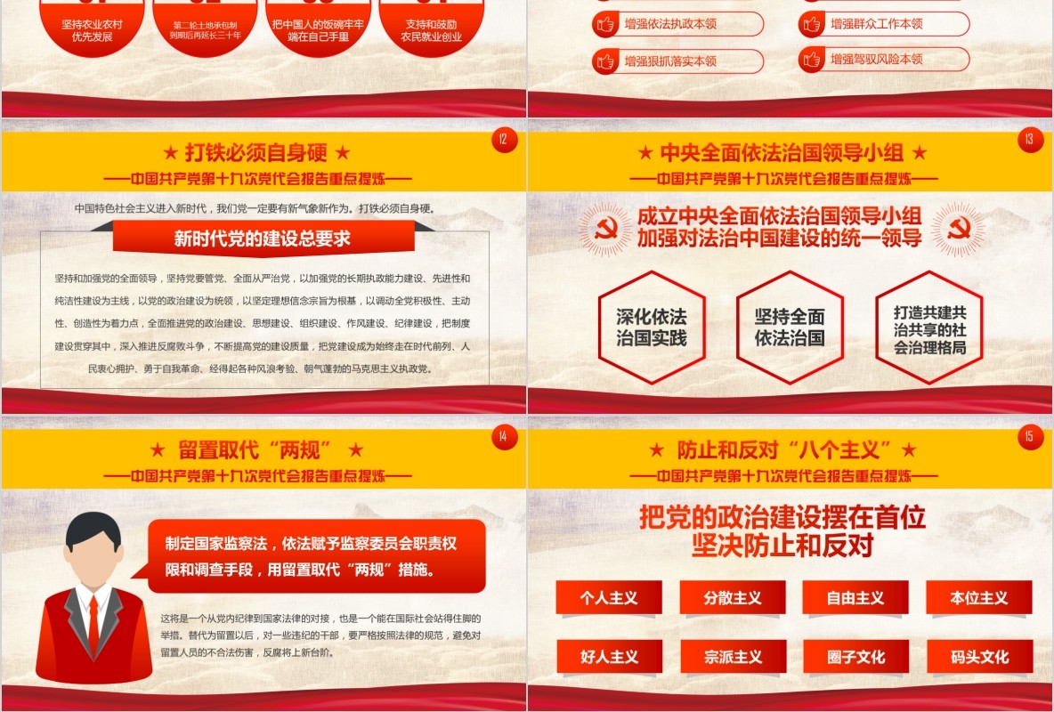 学习新微党章党课PPT模板24