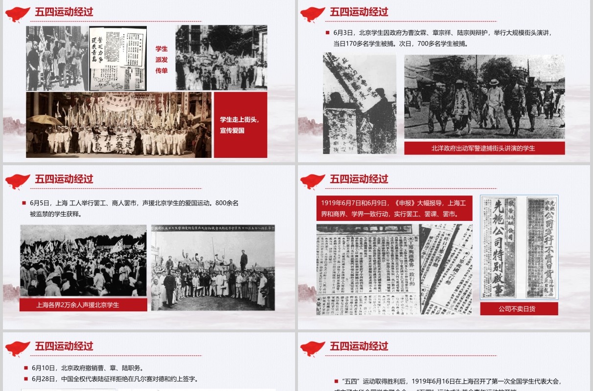 纪念五四运动100周年五四青年主题PPT模板党政党课