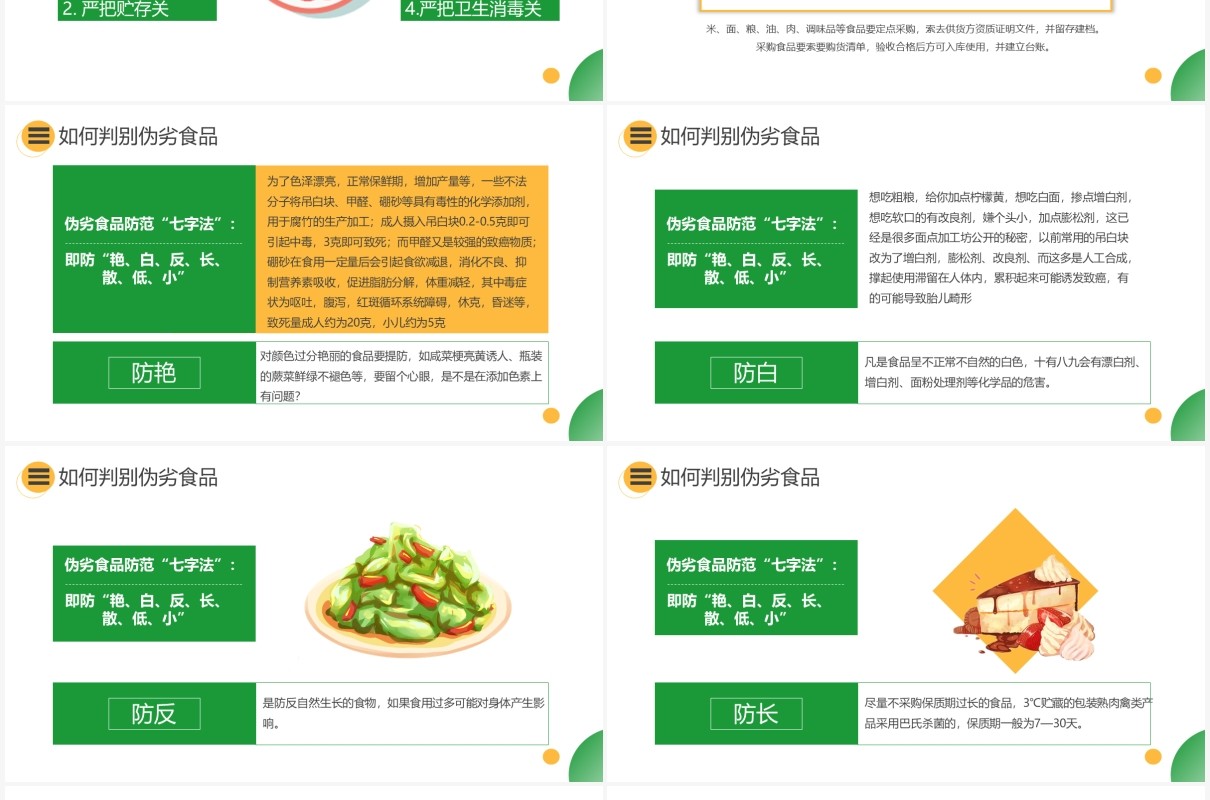 简约卡通风如何预防食品安全事故通用PPT模板