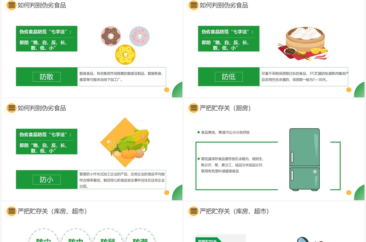 简约卡通风如何预防食品安全事故通用PPT模板