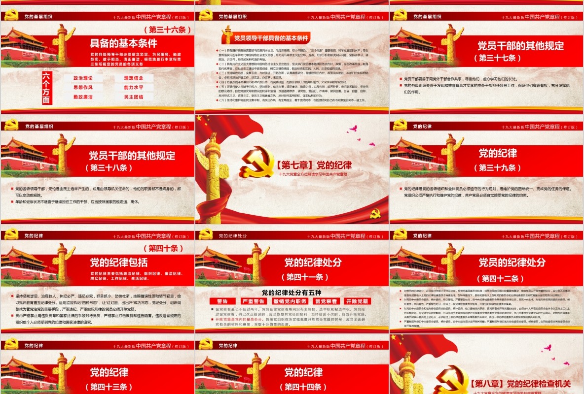 学习新微党章党课PPT模板17