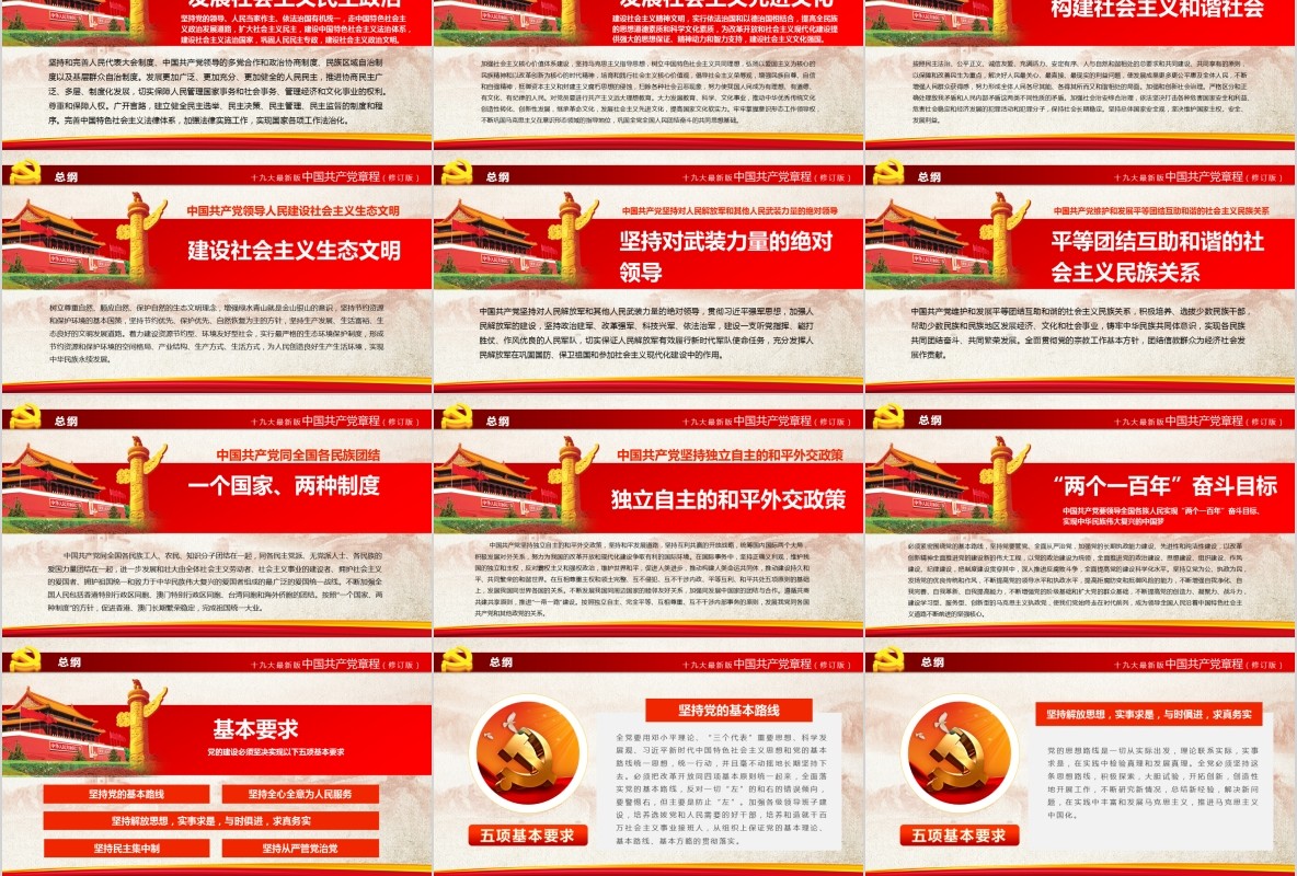 学习新微党章党课PPT模板17
