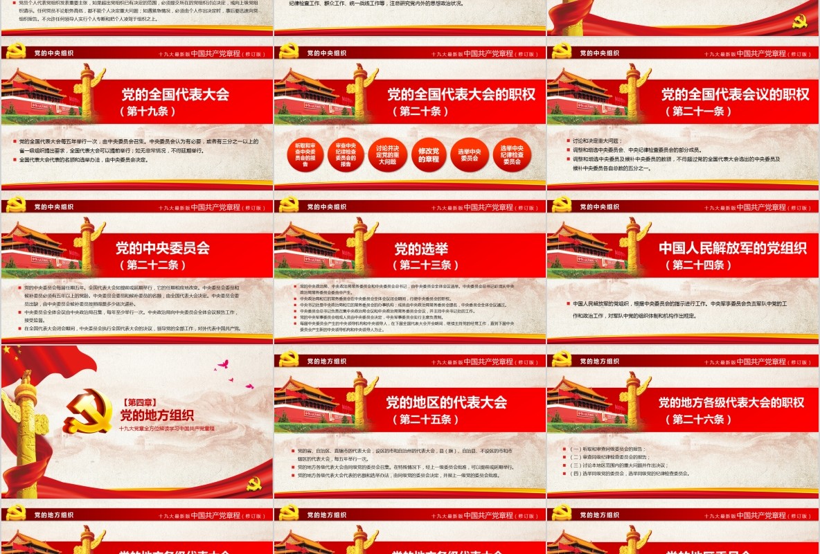 学习新微党章党课PPT模板17