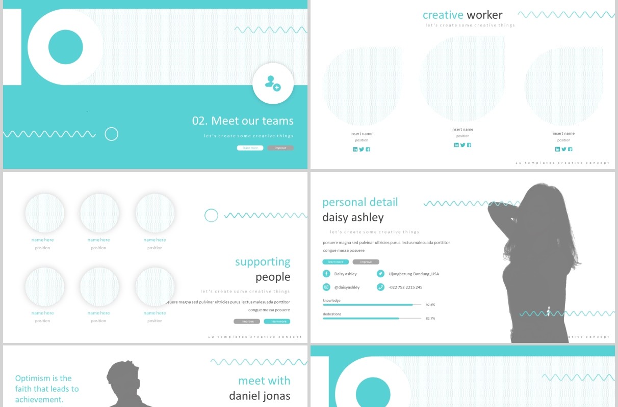 企业宣传公司介绍PPT版式模板Ten - Powerpoint Template
