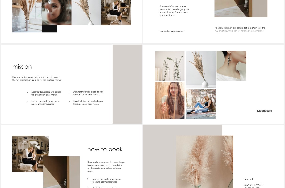 简约简洁图文展示汇报PPT模板KARA - Media Press Kit Powerpoint Template