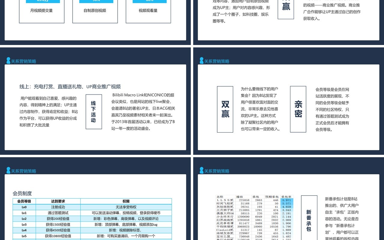 哔哩哔哩关系营销策略分析动态PPT 模板