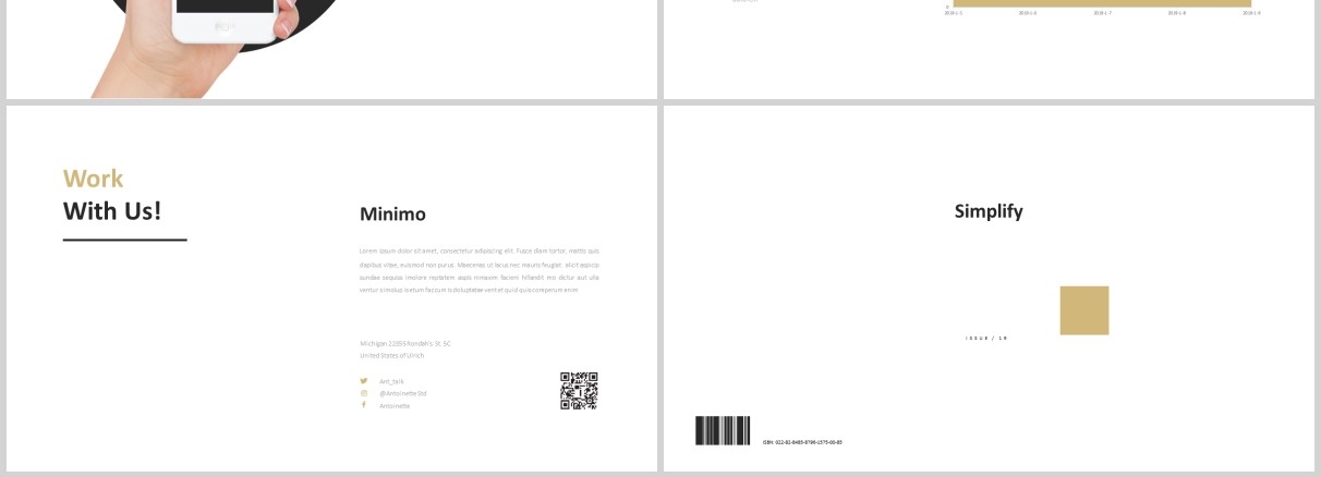 时尚简约欧美PPT图片占位符版式设计模板Minimo Powerpoint