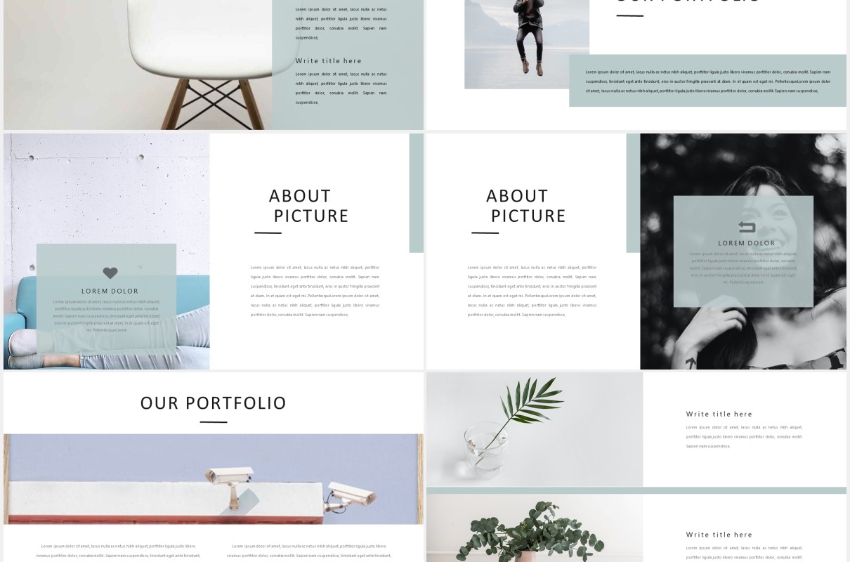 商业公司产品展示PPT模板Catherine - Powerpoint Template Business Company