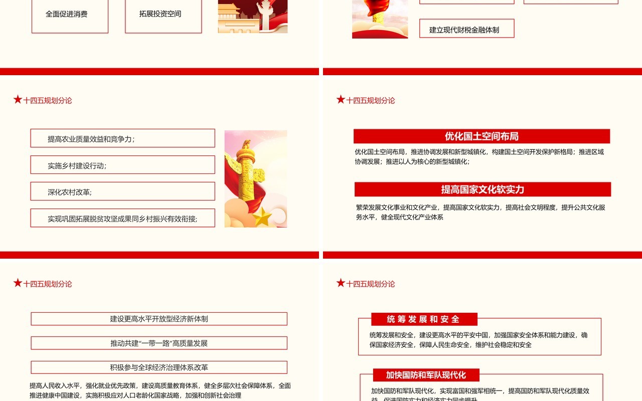 中共中央关于制定国民经济和社会发展第十四个五年规划和二〇三五年远景目标的建议动态PPT模板