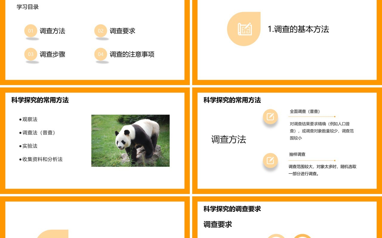 部编版七年级生物上册调查周边环境中的生物PPT模板