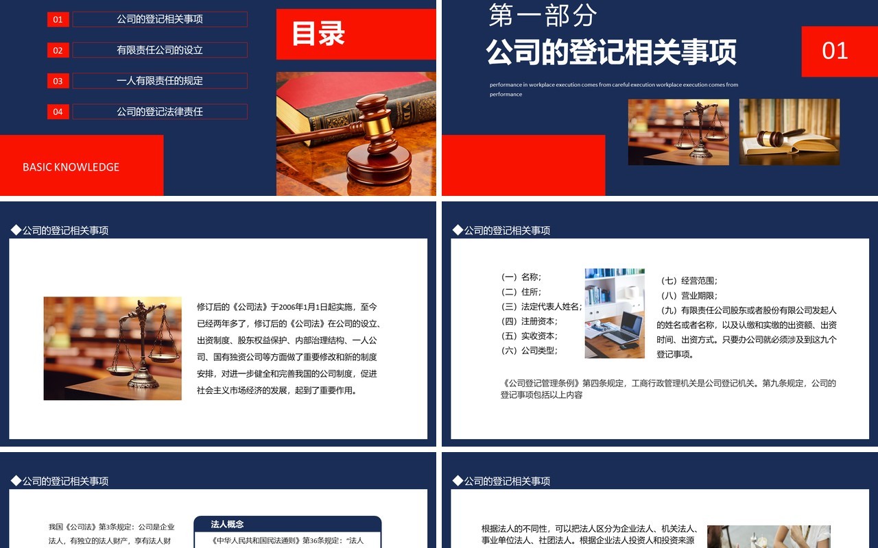 公司法基础知识讲座动态PPT模板