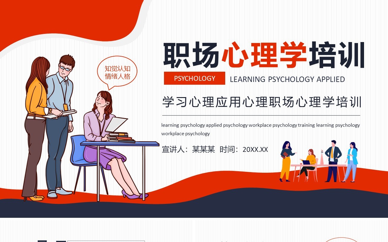 学习心理应用心理职场心理学培训动态PPT模板