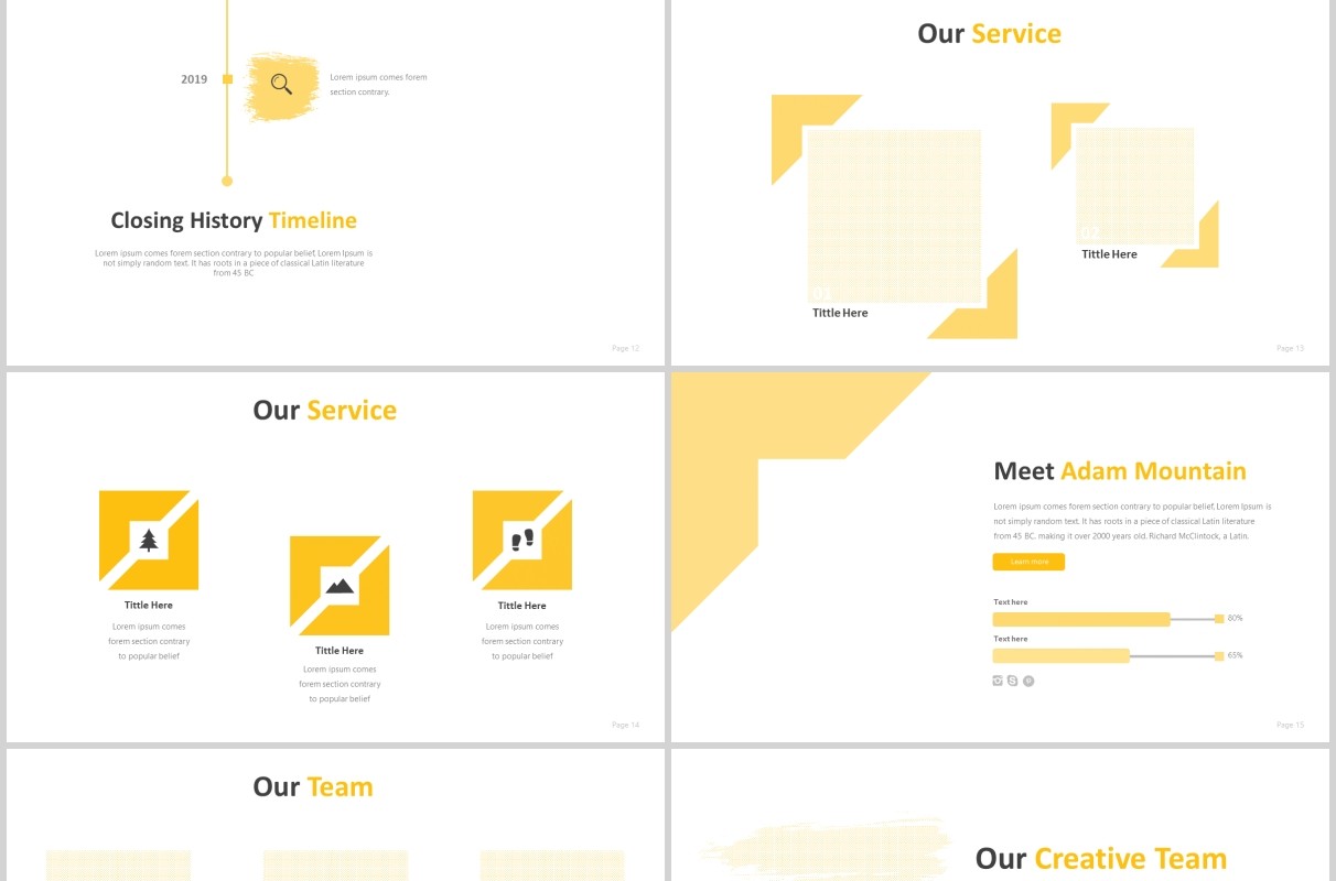 徒步旅行者旅游计划书PPT模板图文排版设计Hikers - Powerpoint Template