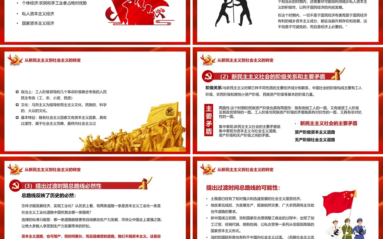 毛概第三章社会主义改造理论教育PPT模板