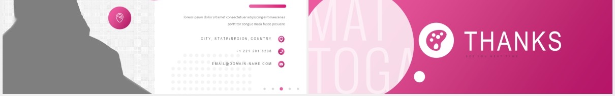 粉色简约公司宣传介绍PPT图片排版设计模板Mattoga - Business Powerpoint Template