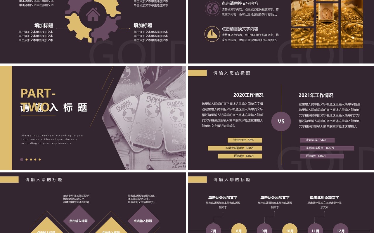 2021金融行业年终工作汇报通用PPT模板