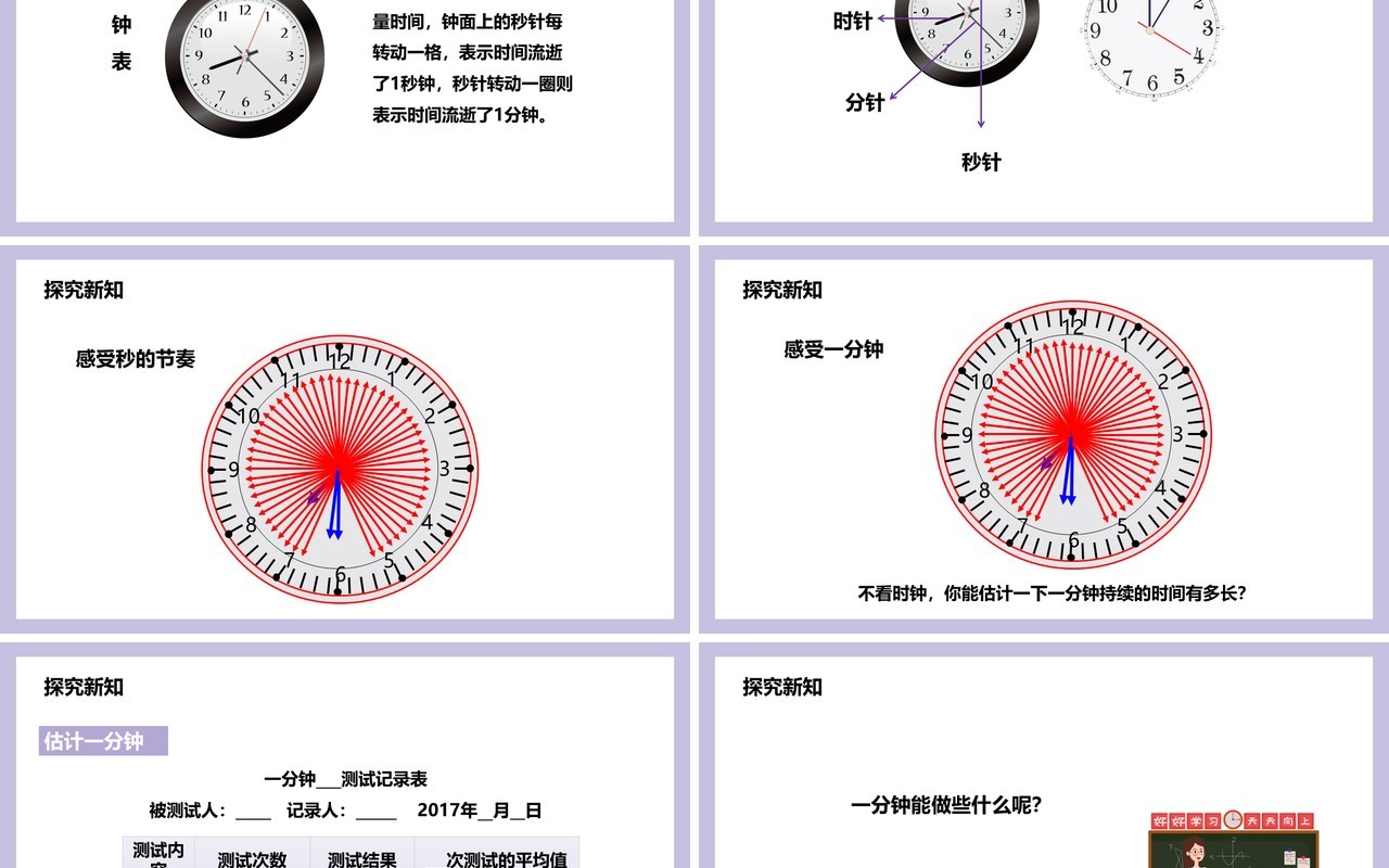教科版五年级科学下册时间在流逝课件PPT模板