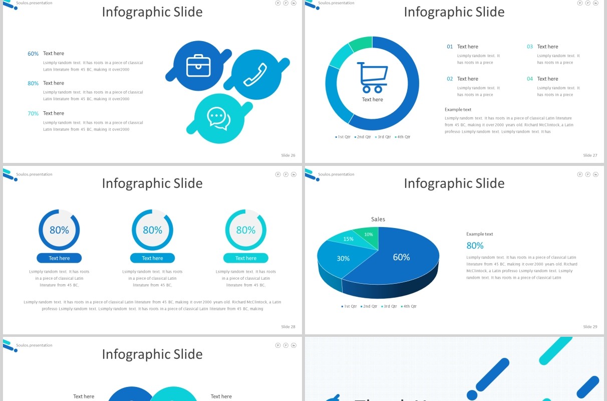 蓝色公司简介企业介绍PPT版式设计模板soulos powerpoint template