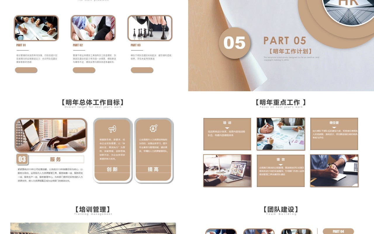人力资源工作计划总结汇报PPT模板4