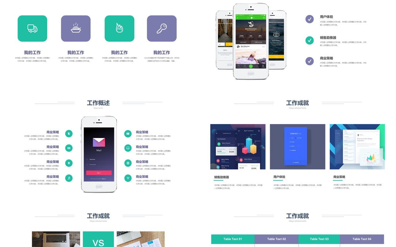 互联网软件项目手机APP工作报告计划PPT模板