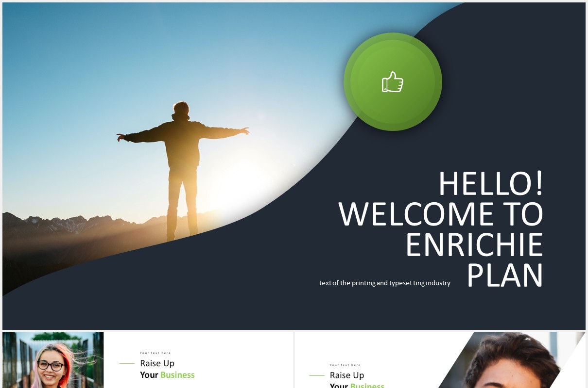 国外实用图表PPT模板Enrichie Powerpoint Template