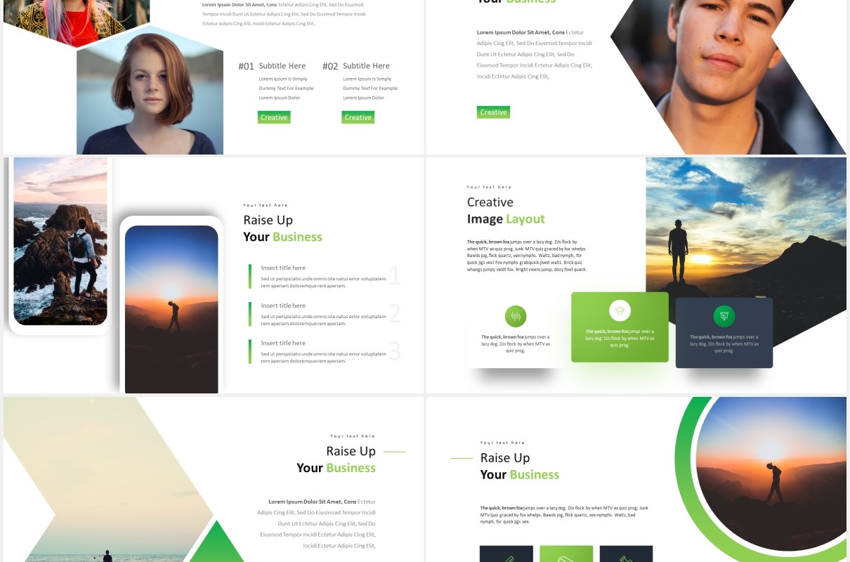 国外实用图表PPT模板Enrichie Powerpoint Template
