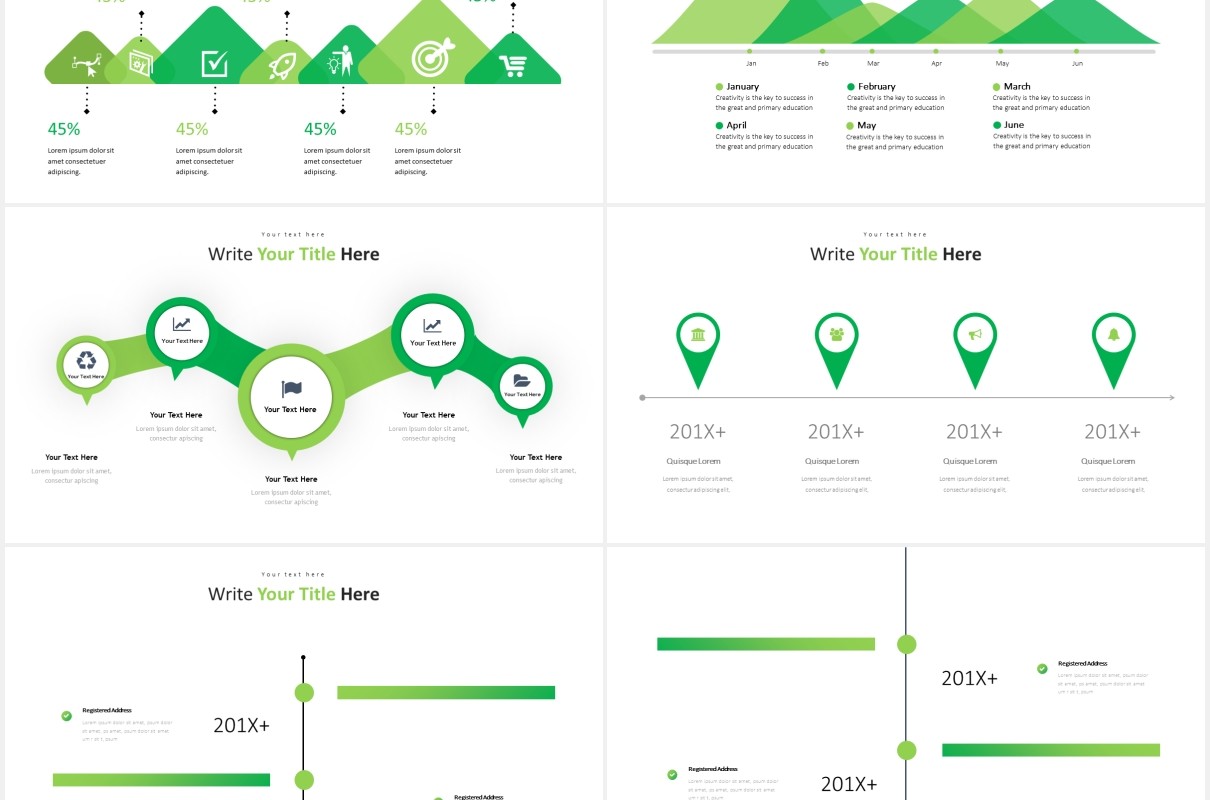 国外实用图表PPT模板Enrichie Powerpoint Template