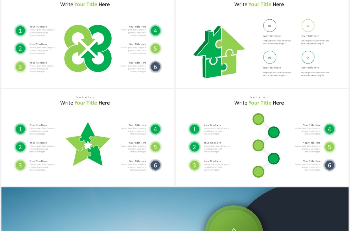 国外实用图表PPT模板Enrichie Powerpoint Template