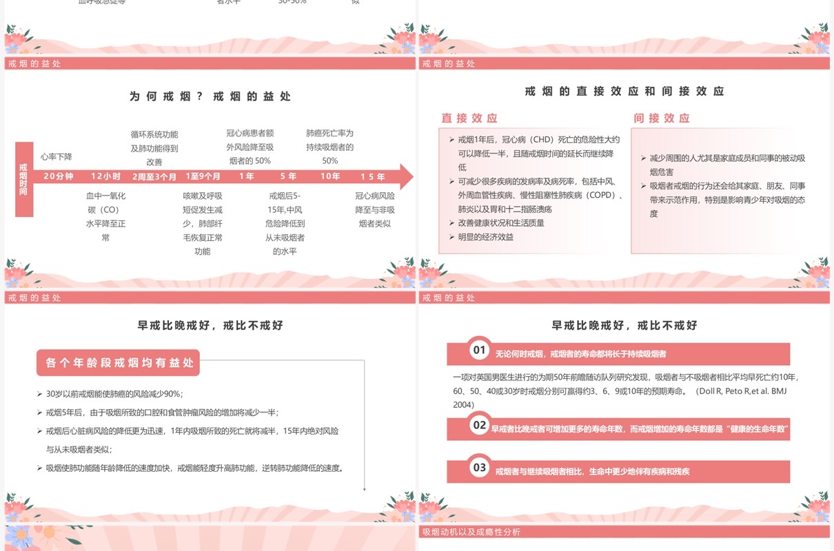 粉色清新风控烟知识培训PPT模板