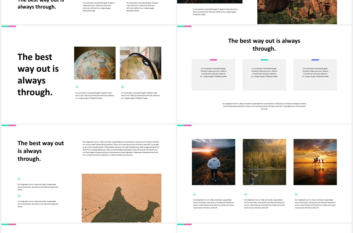 户外旅游展示宣传PPT模板confiant clean simple powerpoint template