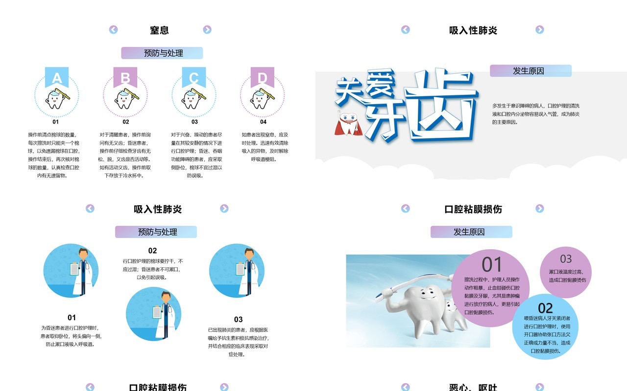 儿童卡通牙齿牙医口腔外科病人医疗护理健康PPT模板