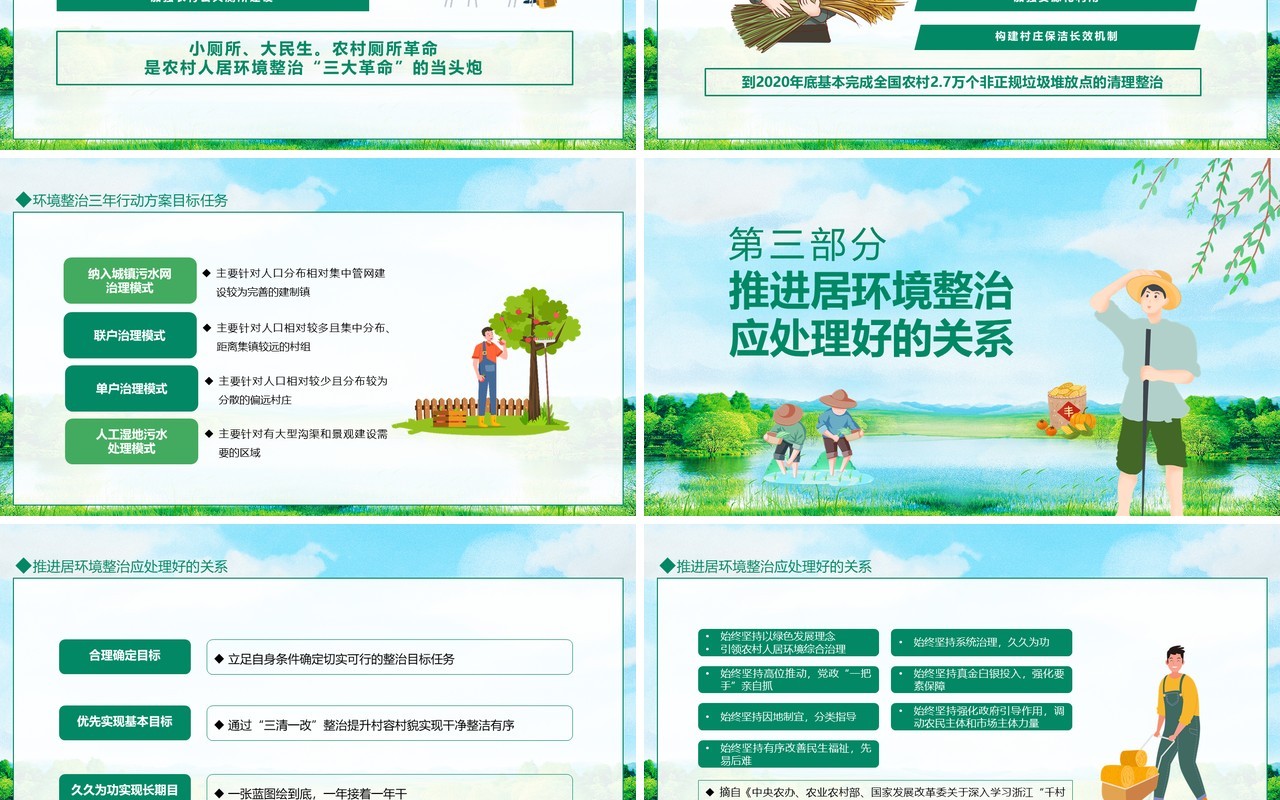 搞好农村人居环境建设美丽宜居乡村动态PPT模板