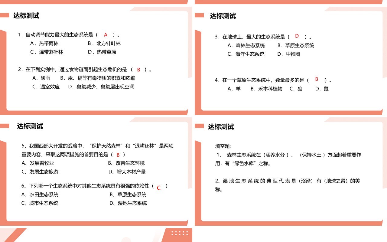 部编版七年级生物上册生物圈是最大的生态系统课件PPT模板