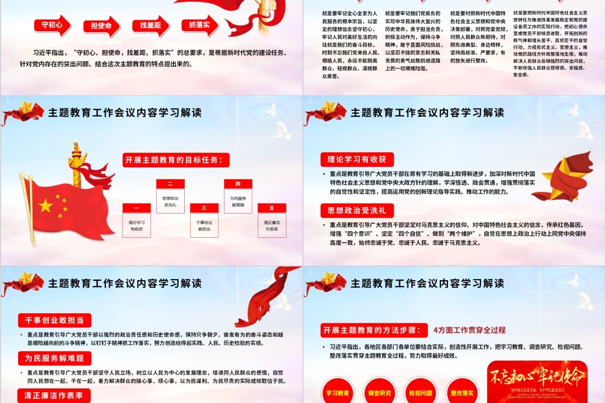 开展第二批不忘初心牢记使命主题教育微党课专题PPT模板