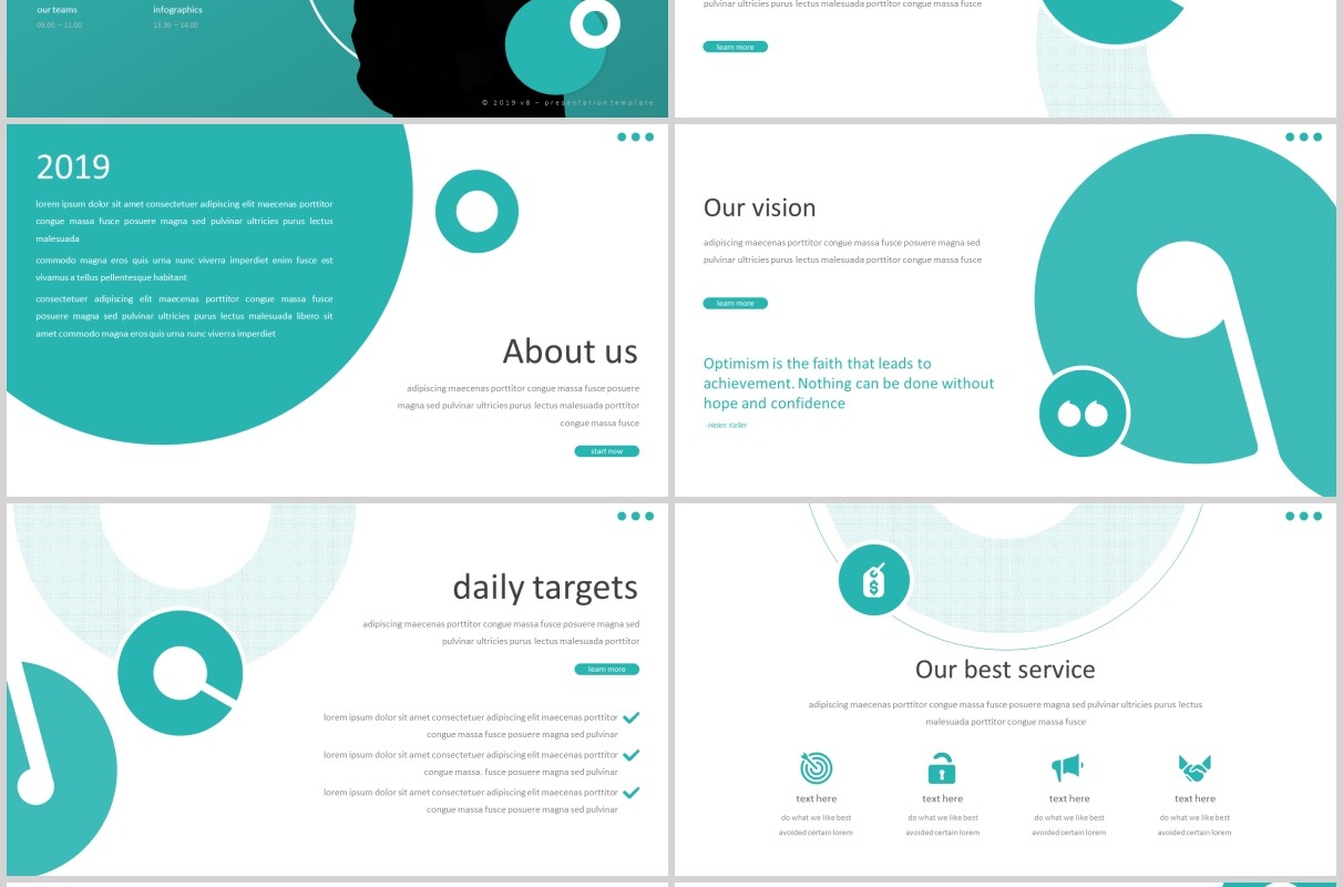 企业介绍公司宣传产品项目策划PPT模板版式设计Virtual Eight Powerpoint Template