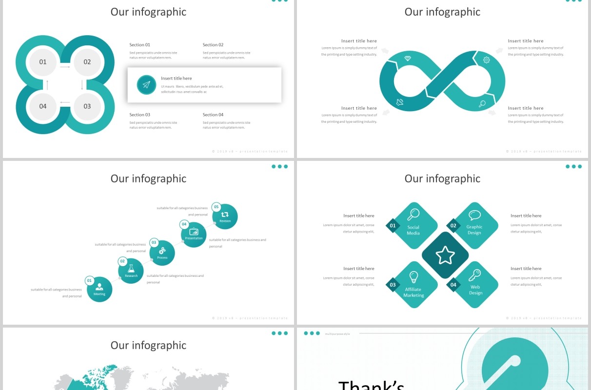 企业介绍公司宣传产品项目策划PPT模板版式设计Virtual Eight Powerpoint Template