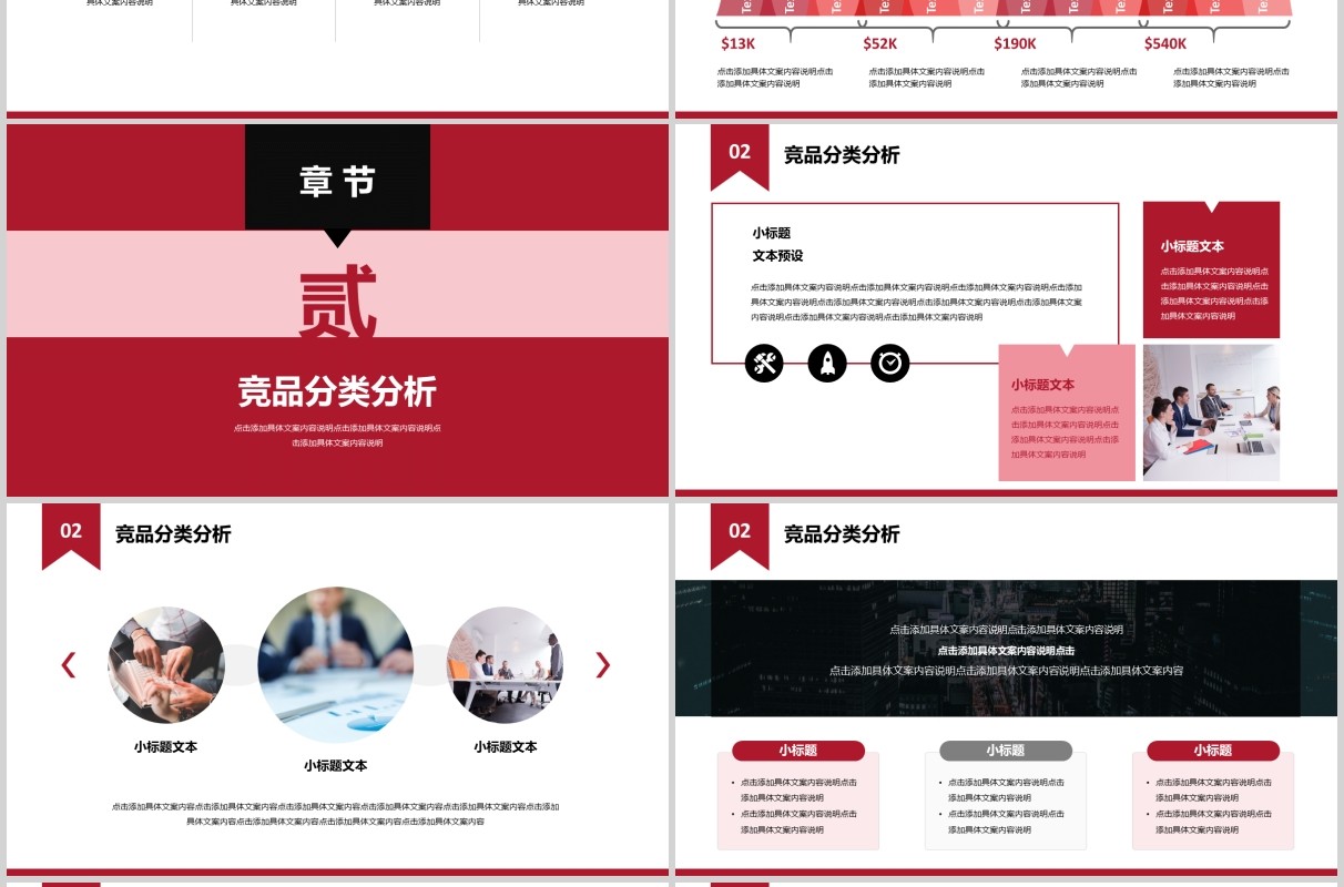 商务竞争品牌整体分析报告PPT模板
