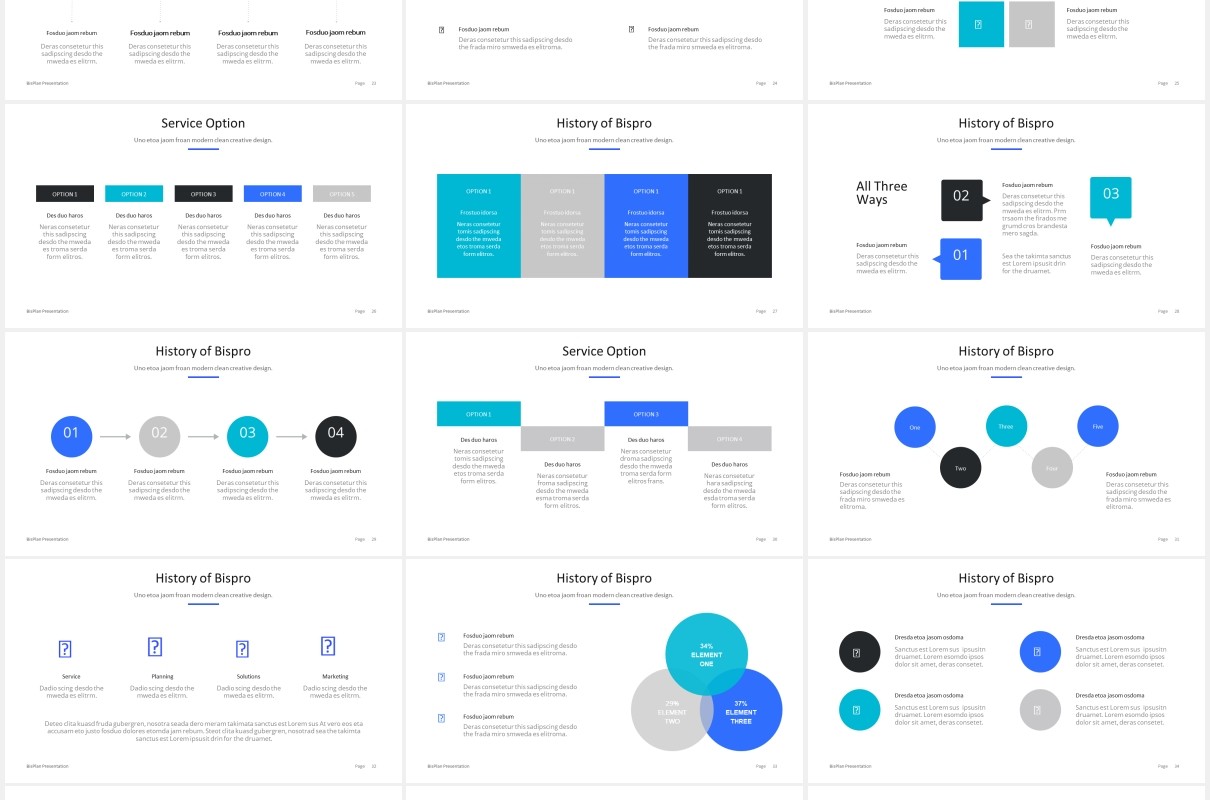 简约商务工作汇报计划总结报告PPT模板BizPro Powerpoint Proposal Template Presentation
