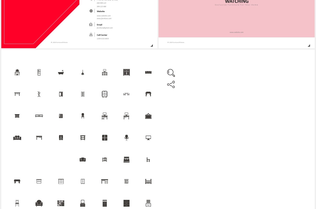 家具产品图片展示版式设计PPT模板Furniture Powerpoint Presentation Template