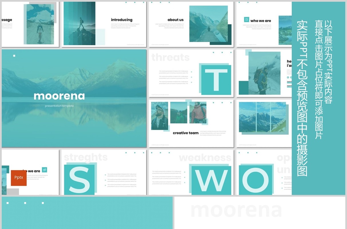旅游商业项目计划书信息图表PPT版式模板Moorena  Powerpoint Template