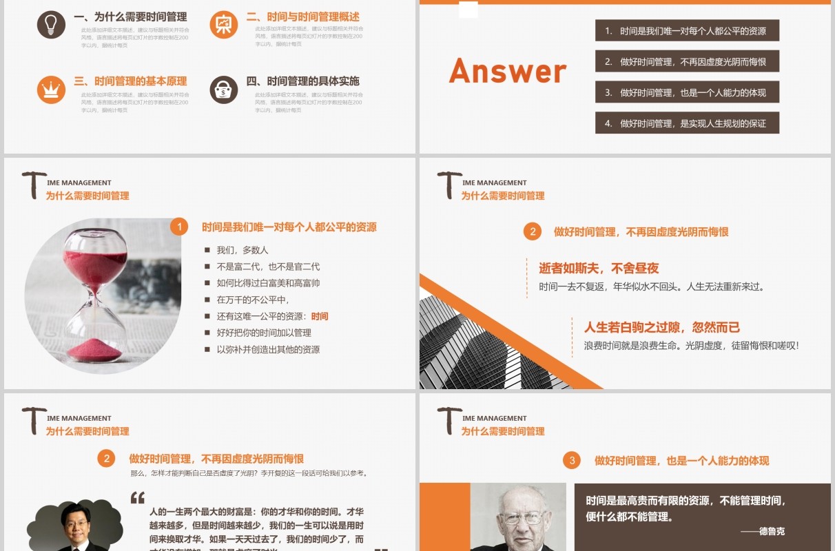 时间管理员工培训课件PPT模板