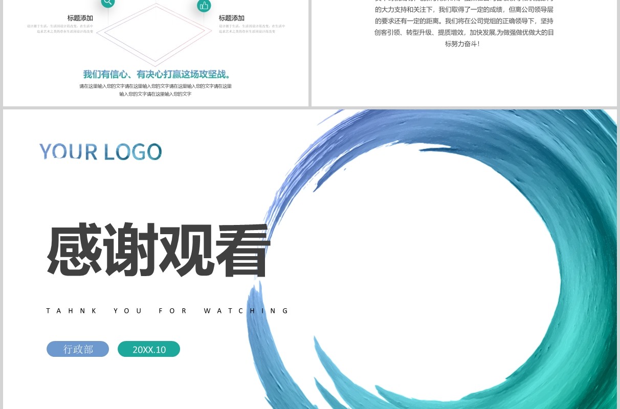 商业经营分析工作汇报汇总PPT模板